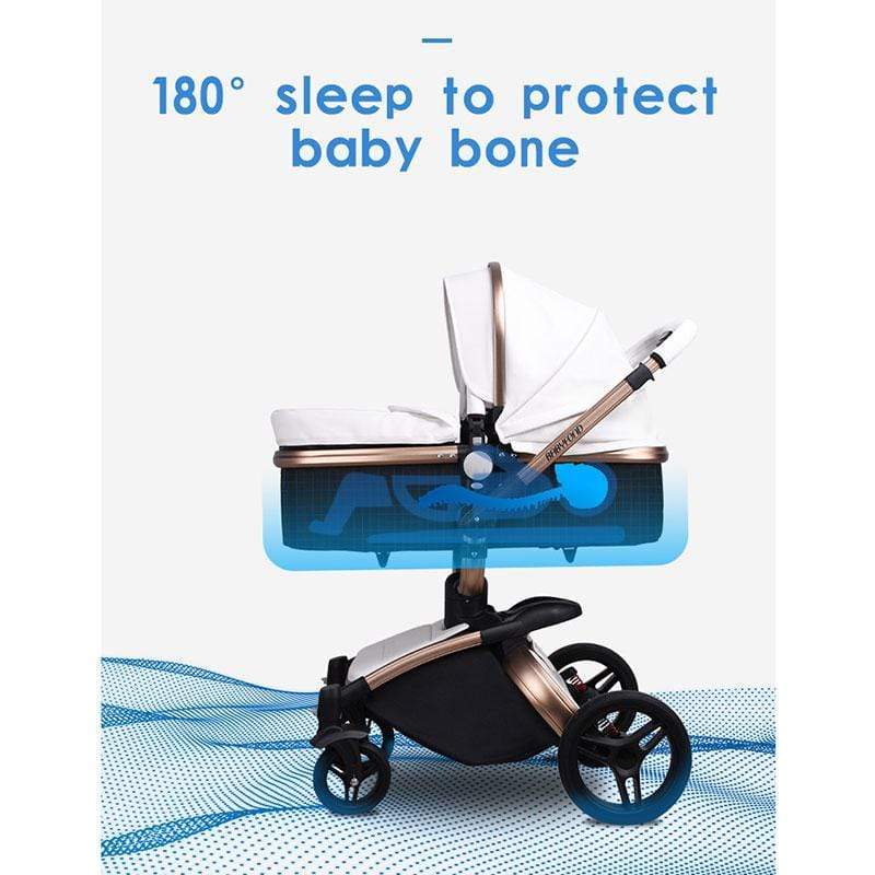 Leather 360 Degree Rotation Toddler Stroller