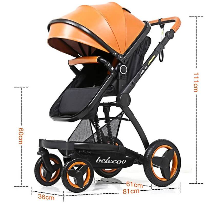 Luxury PU Baby Stroller Toddler Stroller