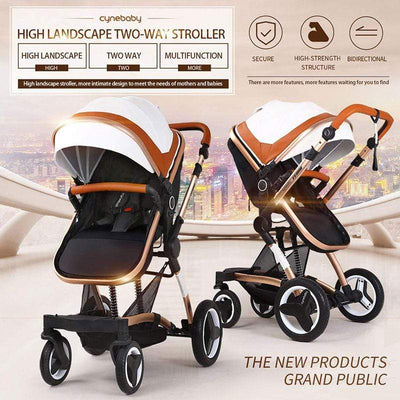 Luxury PU Baby Stroller Toddler Stroller