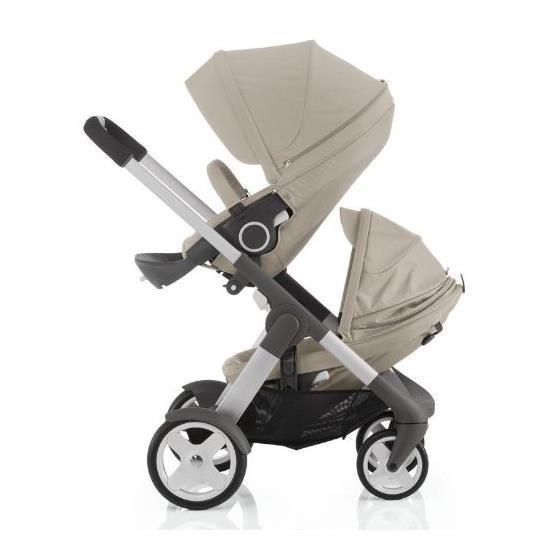 Crusi Stroller And Sibling Seat (Black Melange)
