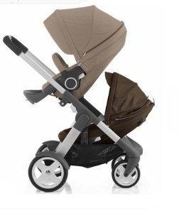 Crusi Stroller And Sibling Seat (Brown)