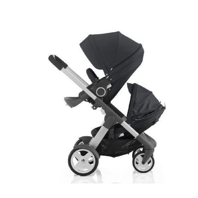 Crusi Stroller And Sibling Seat (Black Melange)