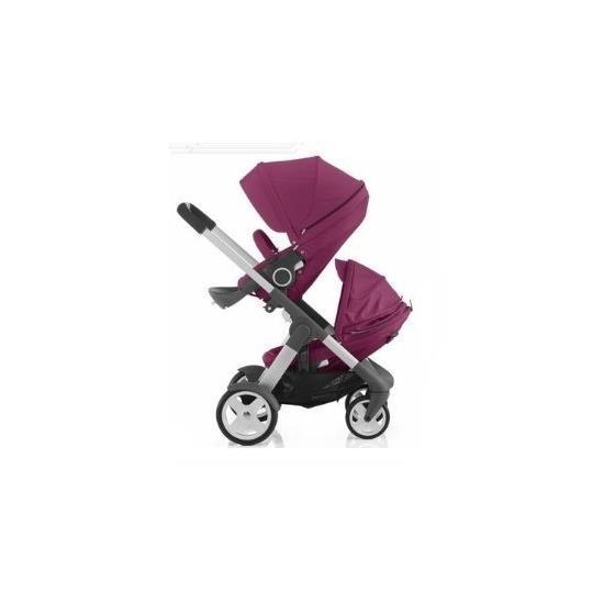 Crusi Stroller And Sibling Seat (Black Melange)
