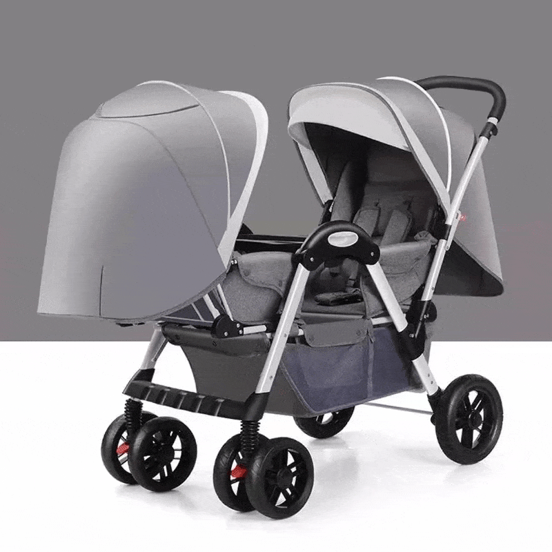 Twin babys double jogging stroller