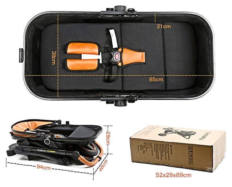 Luxury PU Baby Stroller Toddler Stroller