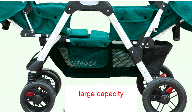 Twin babys double jogging stroller