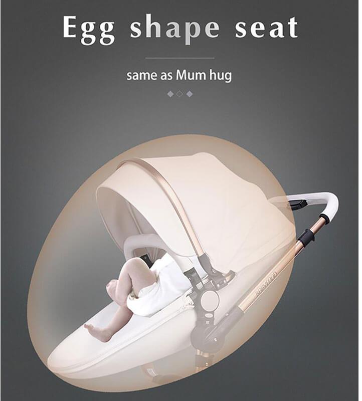 Leather 360 Degree Rotation Toddler Stroller