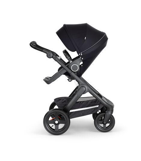 STOKKE Trailz Black with Black Leatherette Handle Stroller