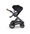 STOKKE Trailz Black Chassis with Brown Handle Stroller