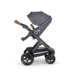 STOKKE Trailz Black Chassis with Brown Handle Stroller