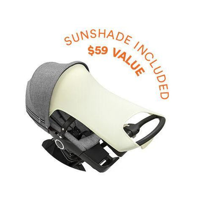 Stokke Xplory Silver Chassis and Stroller Seat