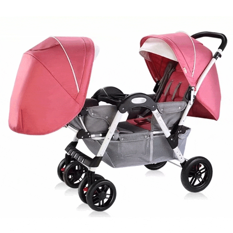 Twin babys double jogging stroller