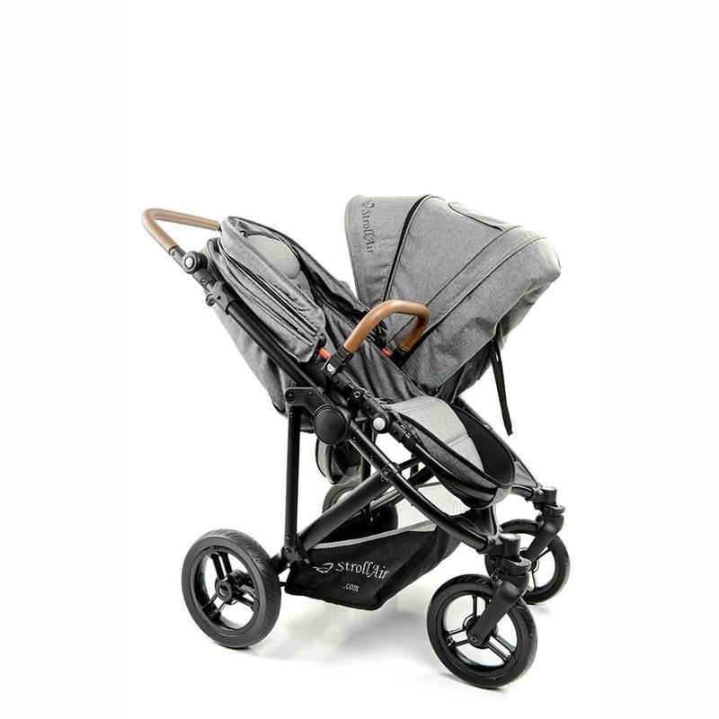 StrollAir Twin Way Twin Stroller/Double Stroller - Denim Slate