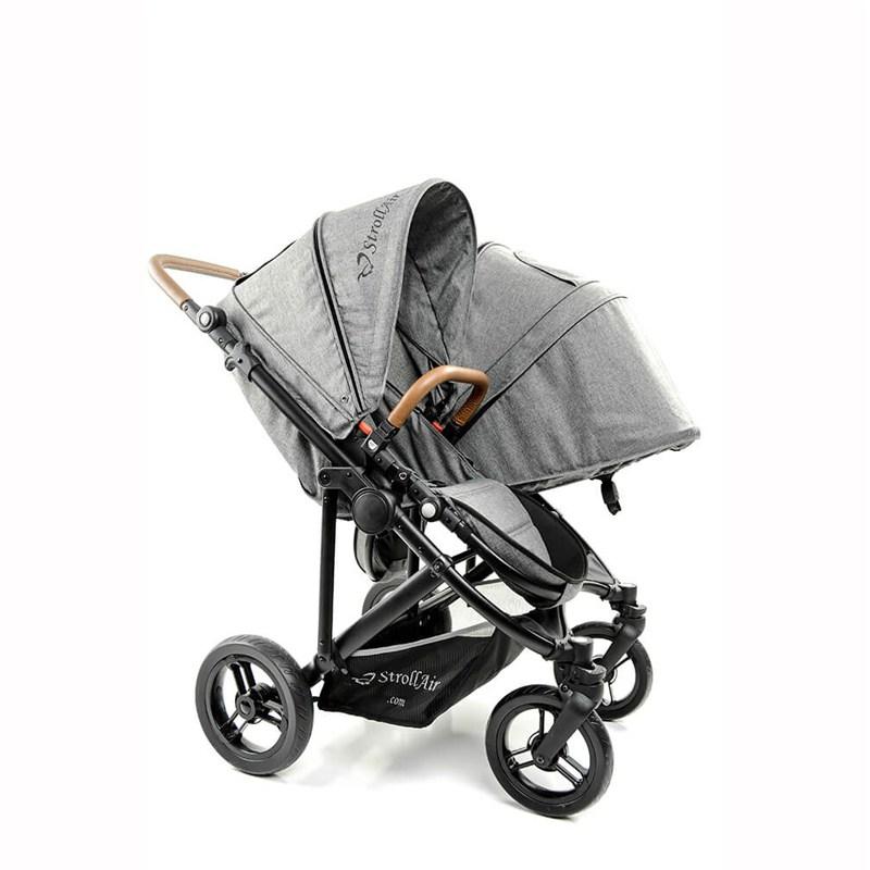 StrollAir Twin Way Twin Stroller/Double Stroller - Denim Slate