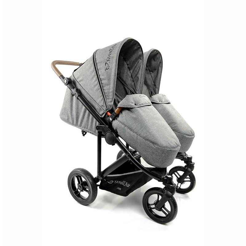 StrollAir Twin Way Twin Stroller/Double Stroller - Denim Slate