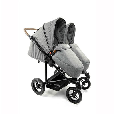 StrollAir Twin Way Twin Stroller/Double Stroller - Denim Slate