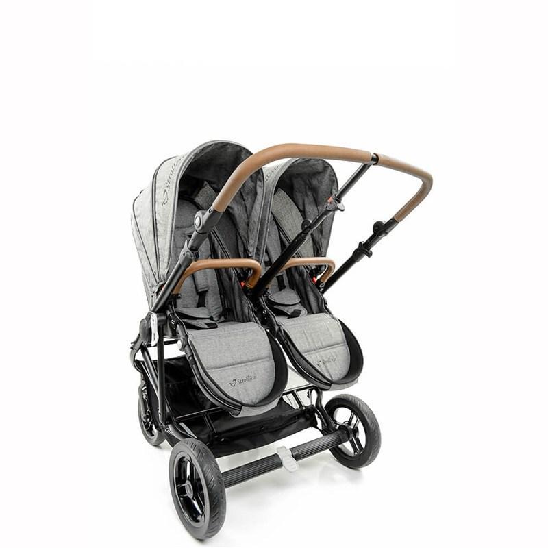 StrollAir Twin Way Twin Stroller/Double Stroller - Denim Slate