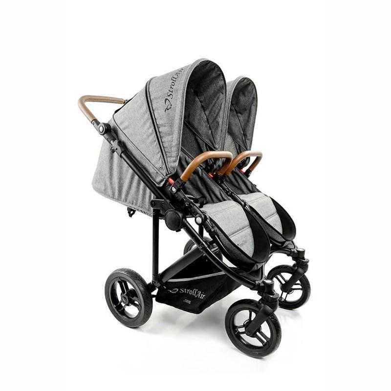 StrollAir Twin Way Twin Stroller/Double Stroller - Denim Slate