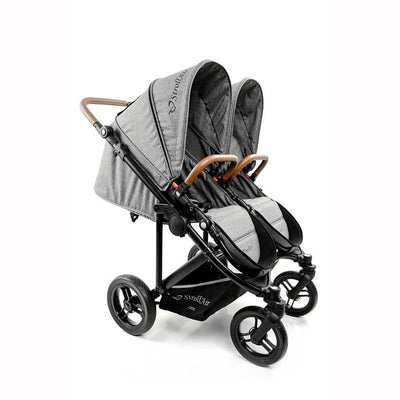 StrollAir Twin Way Twin Stroller/Double Stroller - Denim Slate