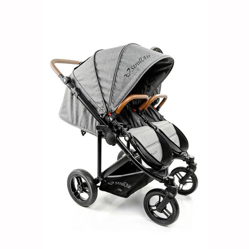 StrollAir Twin Way Twin Stroller/Double Stroller - Denim Slate