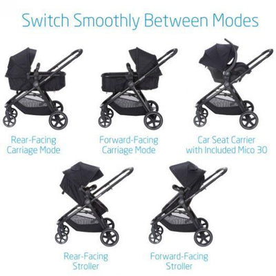 MAXI COSI Zelia 5-in-1 Modular Travel System with Mico 30 (Stroller and Car Seat)