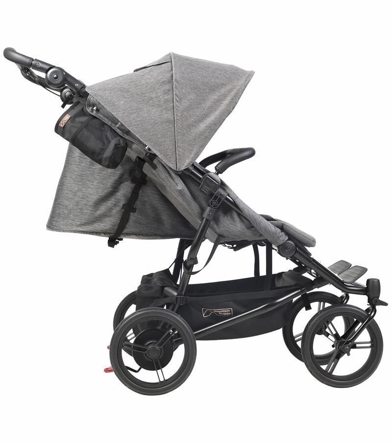 Mountain Buggy Duet Luxury Stroller with Satchel & Bag Clips- Herringbone