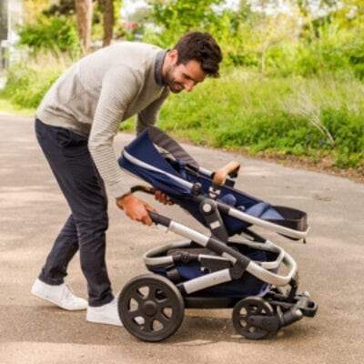 JOOLZ Geo 2 Mono Complete Baby Stroller and Bassinet With Rain Cover