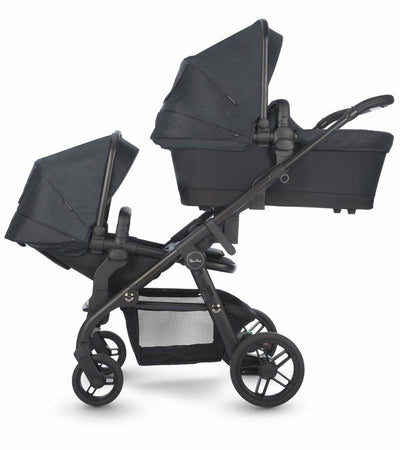 Silver Cross Coast Baby Double Stroller with Carry Cot
