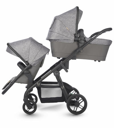 Silver Cross Coast Baby Double Stroller with Carry Cot