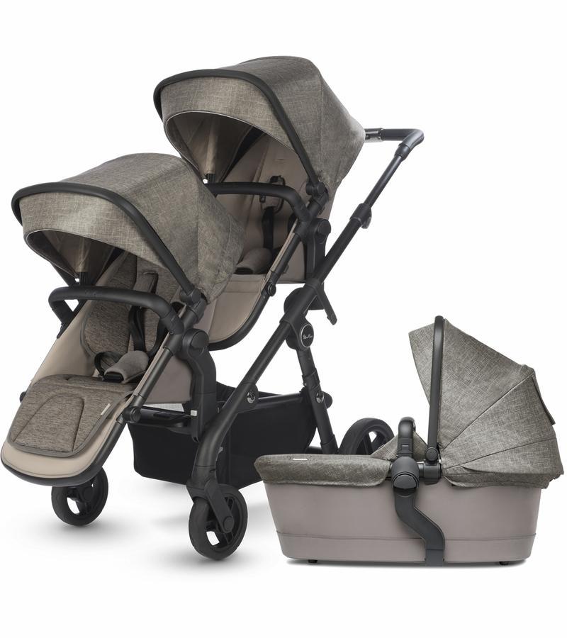 Silver Cross Coast Baby Double Stroller with Carry Cot