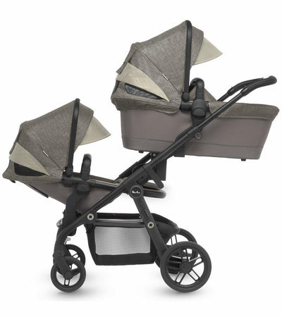 Silver Cross Coast Baby Double Stroller with Carry Cot